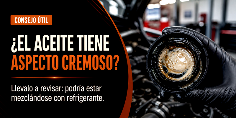Consejo útil sobre aceite con aspecto cremoso
